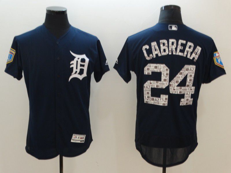 Men Detroit Tigers #24 Cabrera Blue Elite Spring Edition MLB Jerseys->detroit tigers->MLB Jersey